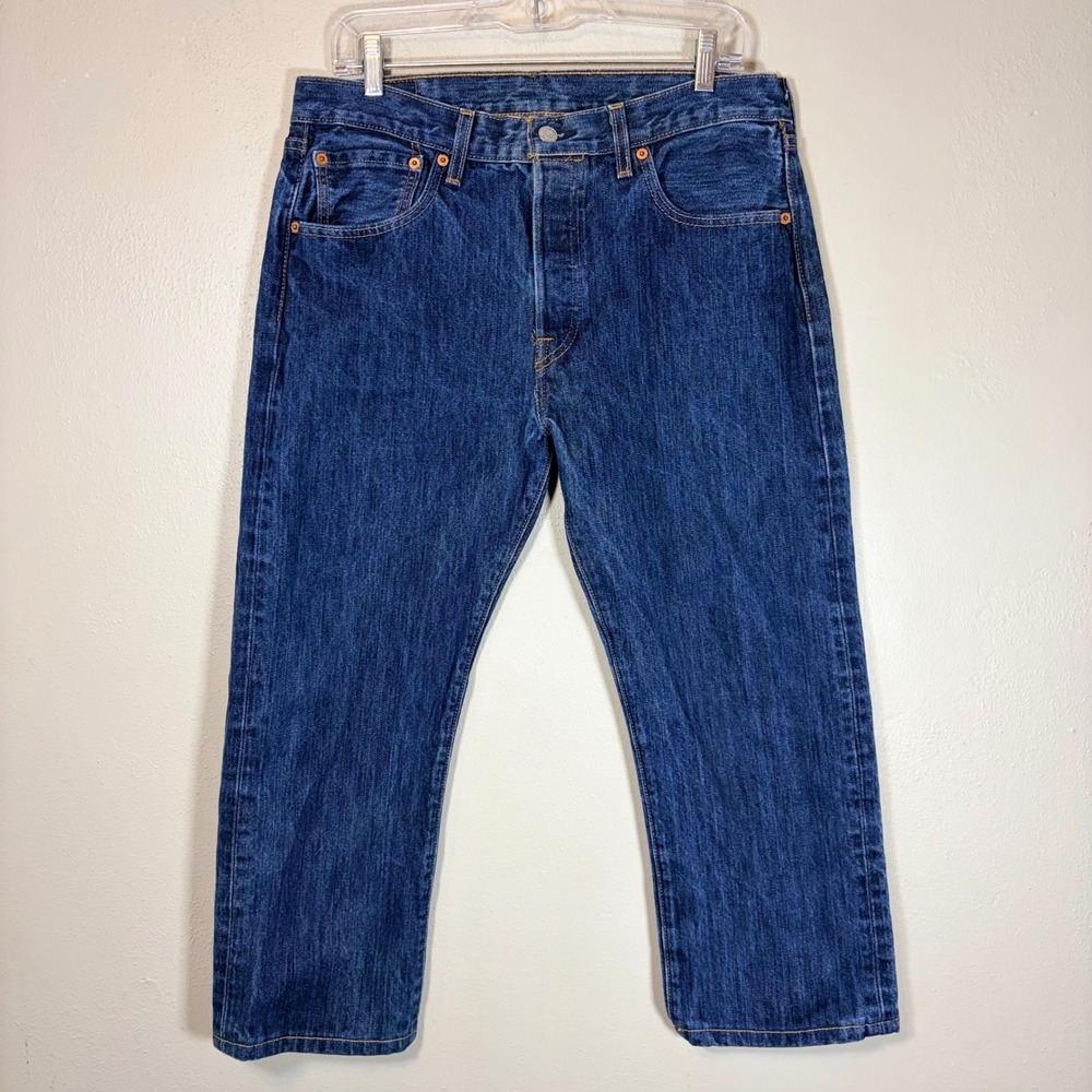 Levis 501 Original Fit Straight Leg Blue Jeans Medium Wash 00501-0115 W32 L22